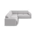 Jasnoszary narożnik z materiału bouclé (strona zmienna/w kształcie litery L) Molino – Micadoni Home