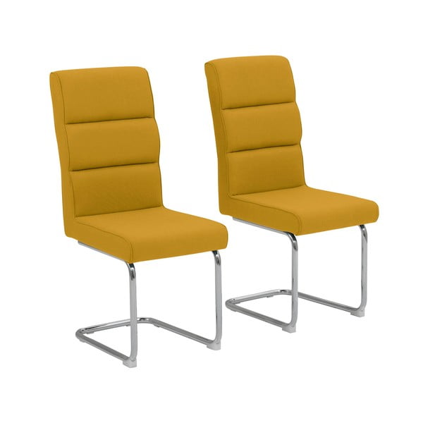 Musztardowe krzesła zestaw 2 szt. Carola – Støraa