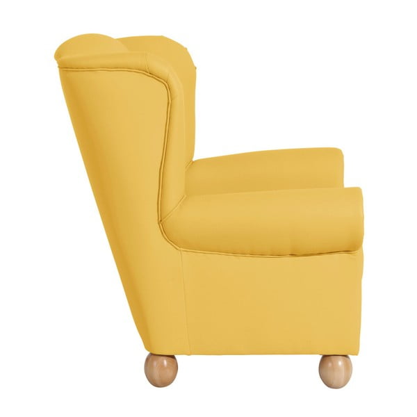 Żółty fotel uszak Max Winzer Monarch Yellow-image-2