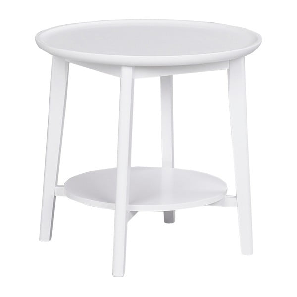 Biały stolik dębowy Folke Pixie, ⌀ 55 cm