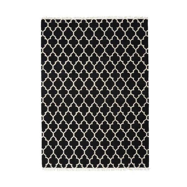 Wełniany dywan Arifa Black, 200x300 cm