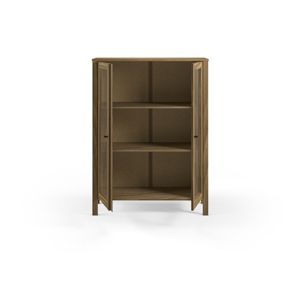 Witryna z litego drewna sosnowego w naturalnym kolorze 90x120x40 cm Alessandra – Marckeric-image-3