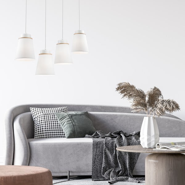 Biała lampa wisząca − LAMKUR-image-2