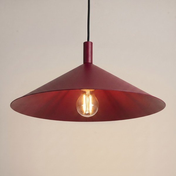 Bordowa stalowa lampa wisząca ø 40 cm Zylo – Sollux-image-2