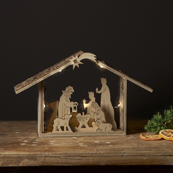 Brązowa dekoracja świetlna ze świątecznym motywem Yuletide – Star Trading-image-1