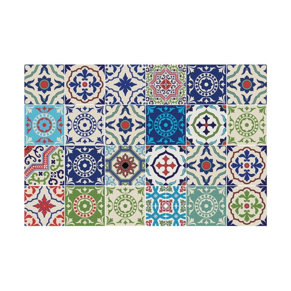Zestaw 24 naklejek Ambiance Azulejos Bachata, 90x60 cm