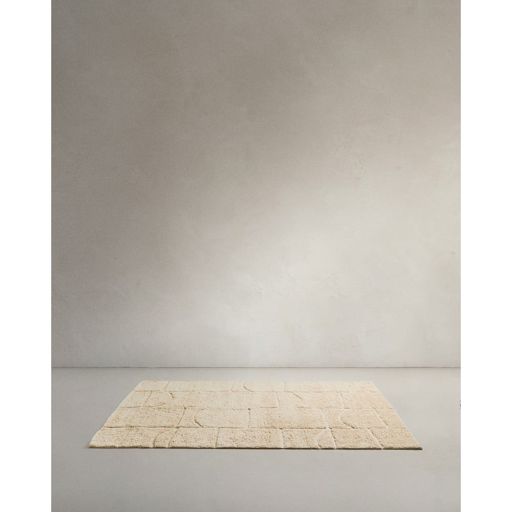 Kremowy wełniany dywan tkany ręcznie 200x300 cm Nak – Kave Home (zdjęcie 9)