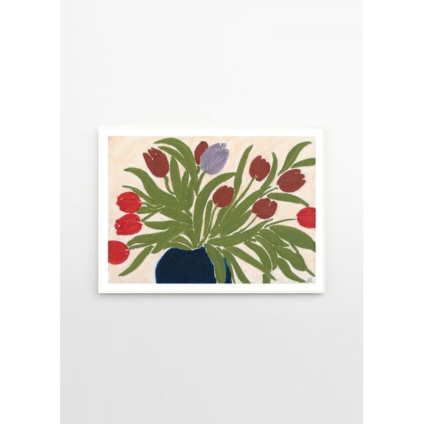 Plakat 70x50 cm Tulips in a Blue Vase – Anine Cecilie Iversen – The Poster Club-image-3