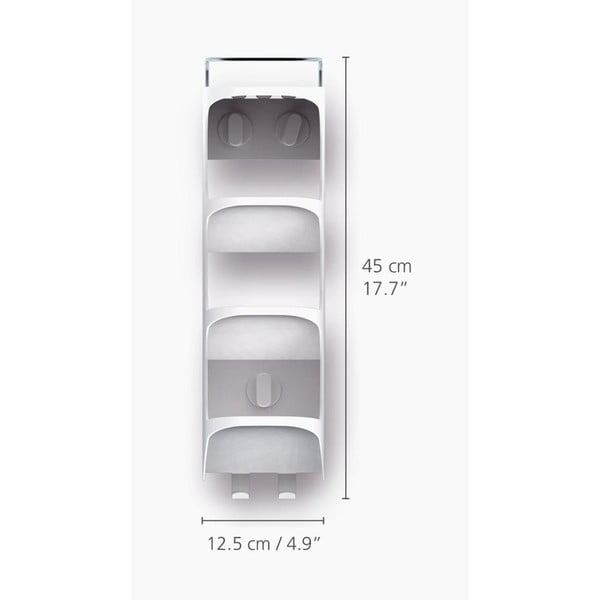 Biała samoprzylepna plastikowa półka łazienkowa Capsule − Joseph Joseph-image-1
