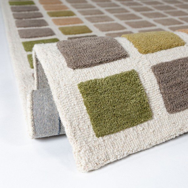 Zielony wełniany dywan tkany ręcznie 160x230 cm Renga Wool – Flair Rugs-image-2