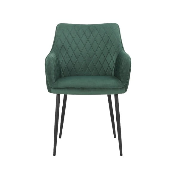 Zielone tapicerowane fotele jadalniane zestaw 2 szt. Elvira – Støraa-image-2