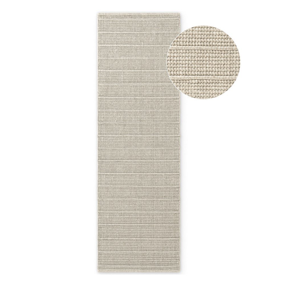 Kremowy wełniany chodnik tkany ręcznie 80x250 cm Camden Parker – Ted Baker