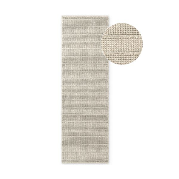 Kremowy wełniany chodnik tkany ręcznie 80x250 cm Camden Parker – Ted Baker