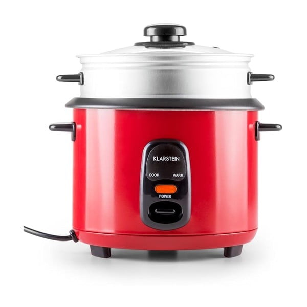 Czerwony ryżowar z wkładką do gotowania na parze Klarstein Osaka, 1 l-image-2