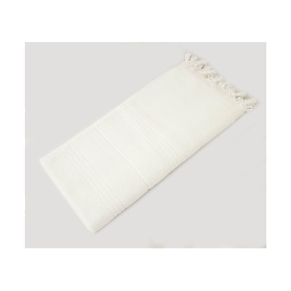 Biały ręcznik kąpielowy tkany ręcznie z wysokiej jakości bawełny Homemania Turkish Hammam, 90 x 180 cm