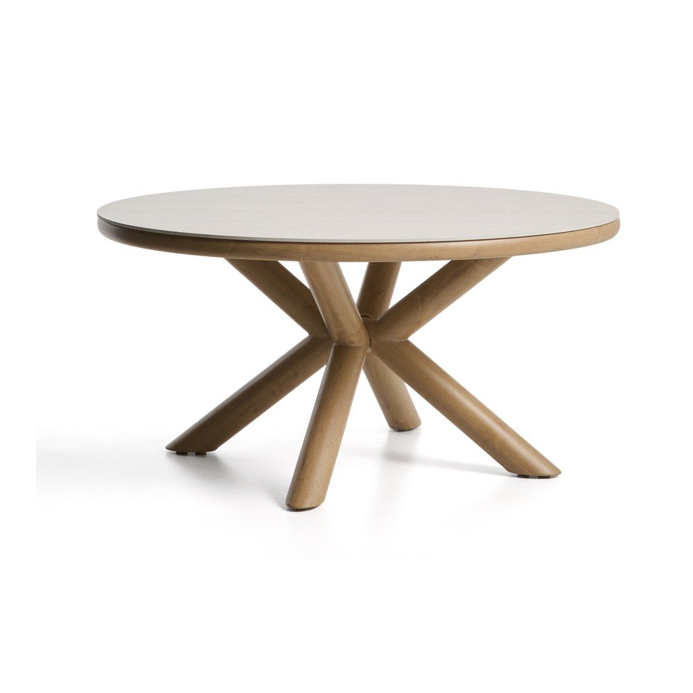 Okrągły stół ogrodowy z ceramicznym blatem ø 148 cm Mirtia – Kave Home