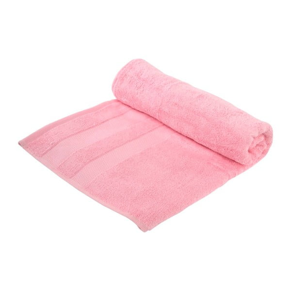 Różowy ręcznik kąpielowy Jolie, 90x150 cm