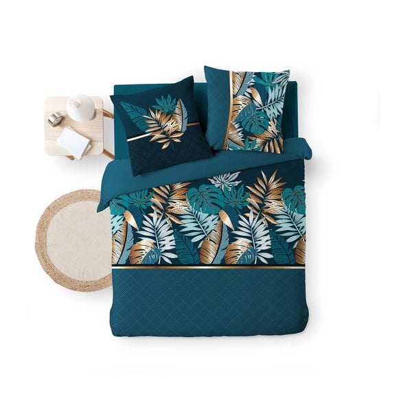 Niebieska bawełniana pościel dwuosobowa 240x220 cm Alianor – douceur d'intérieur