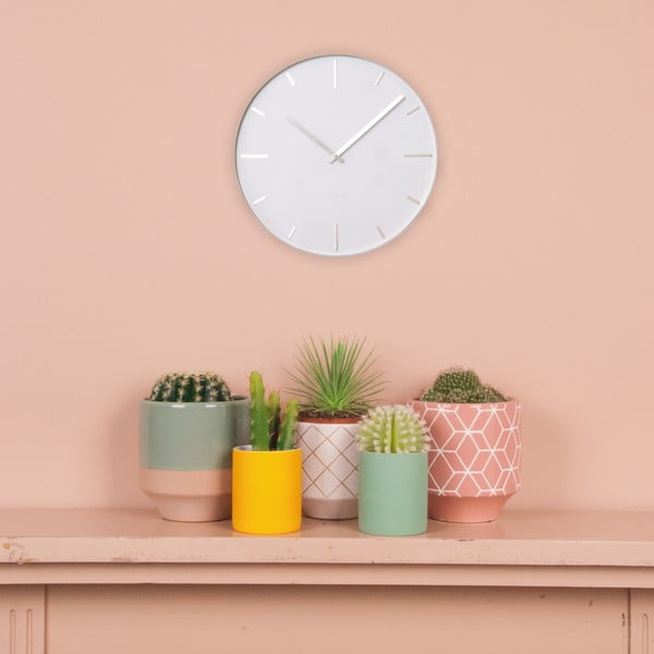 Czarny zegar ścienny Present Time Belt -image-1