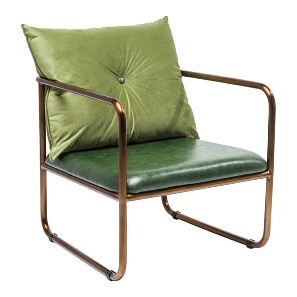 Zielony fotel Kare Design Theo