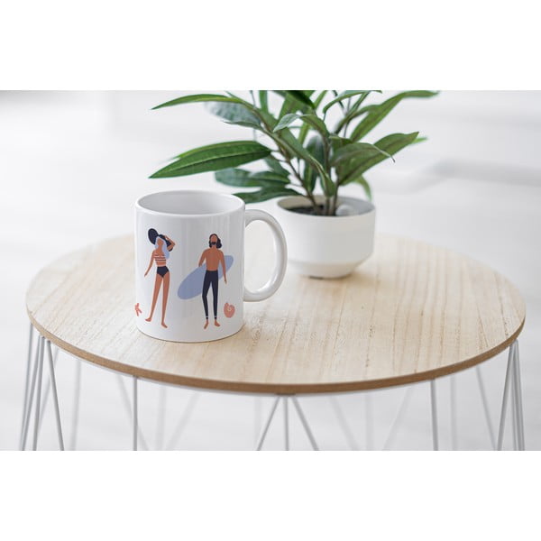 Biały kubek ceramiczny Butter Kings Beach Life, 330 ml-image-1