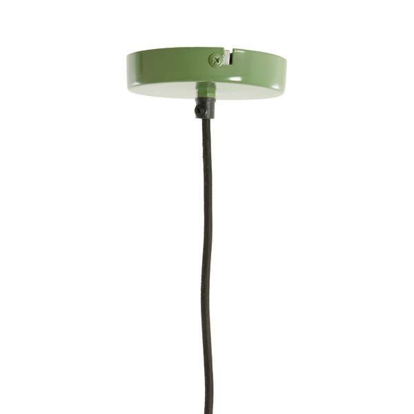 Zielona lampa wisząca z tekstylnym kloszem Zubedo – Light & Living-image-4