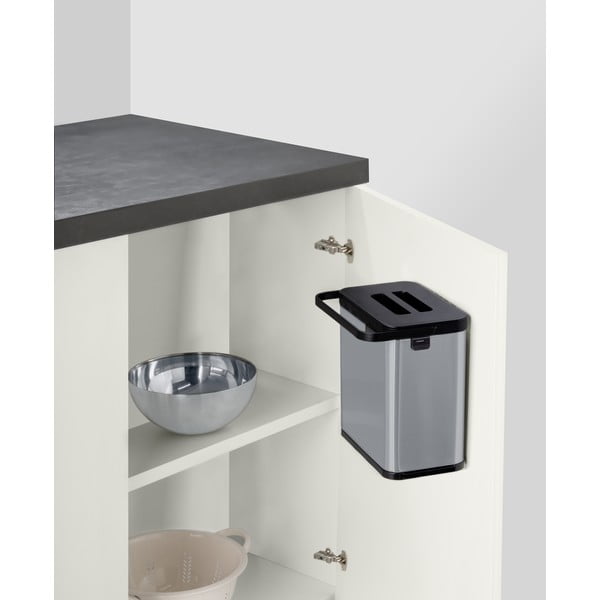 Pojemnik na odpadki organiczne w kolorze matowego srebra 3 l Colin – Wenko-image-1