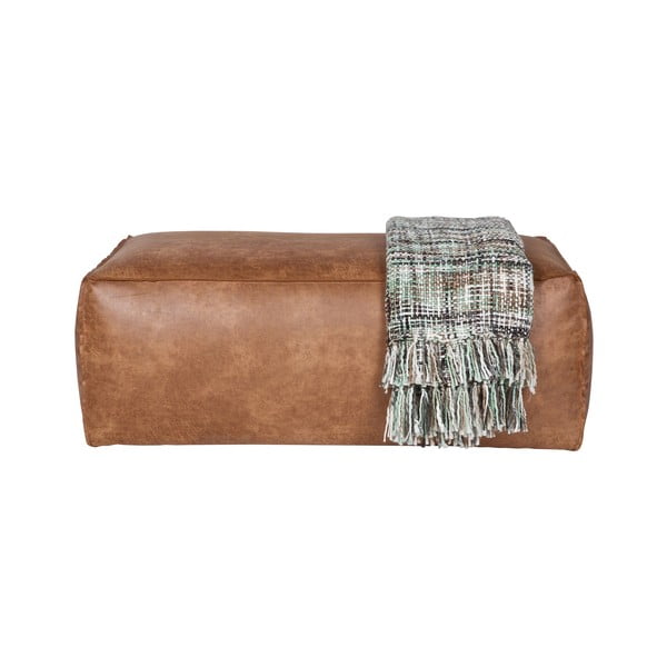 Koniakowy podnóżek z imitacji skóry Rodeo – WOOOD-image-3