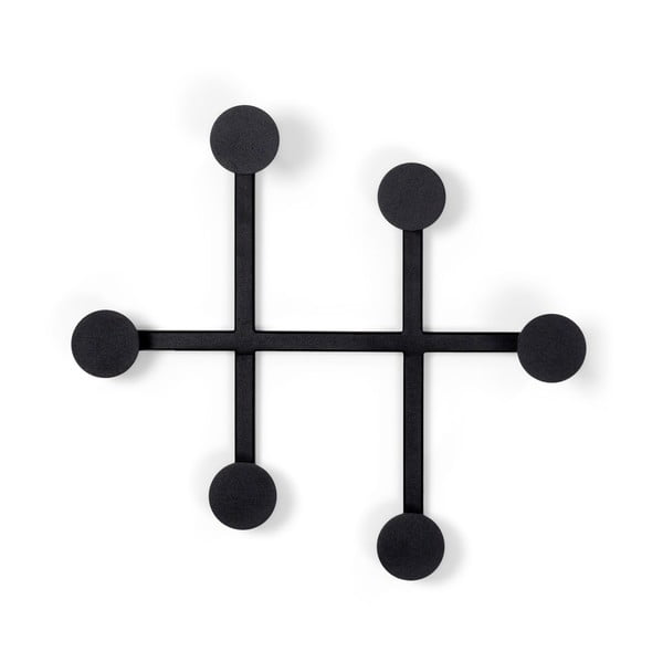 Czarny metalowy wieszak ścienny Bottoni – Spinder Design