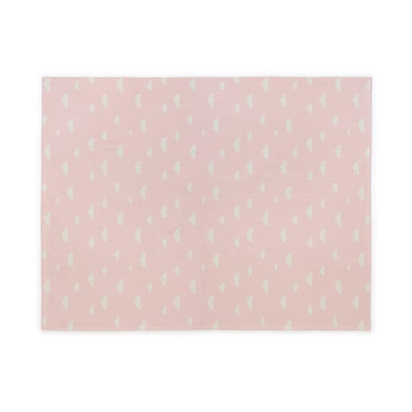 Różowy ręcznie tkany dywan dziecięcy Naf Naf Clouds, 160x120 cm