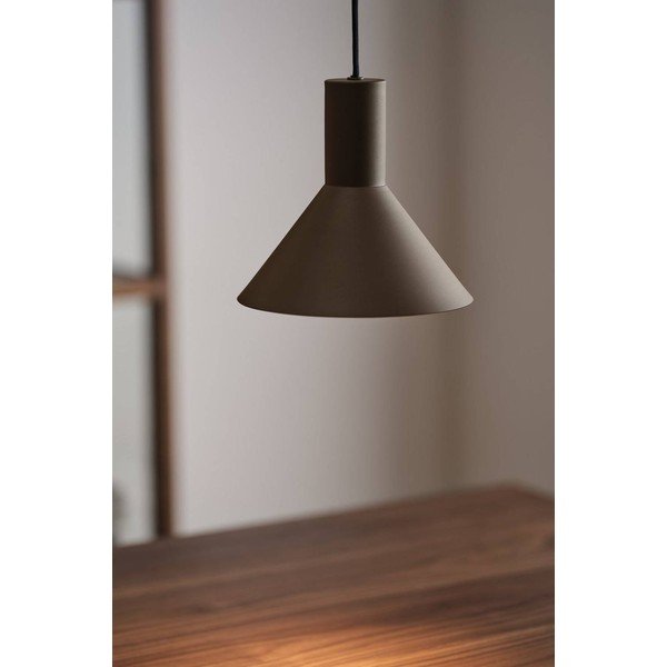 Brązowa aluminiowa lampa wisząca ze ściemniaczem ø 20,5 cm Evan – Jotex-image-1