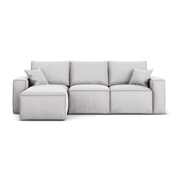 Jasnoszara narożna sofa lewostronna Cosmopolitan Design Miami