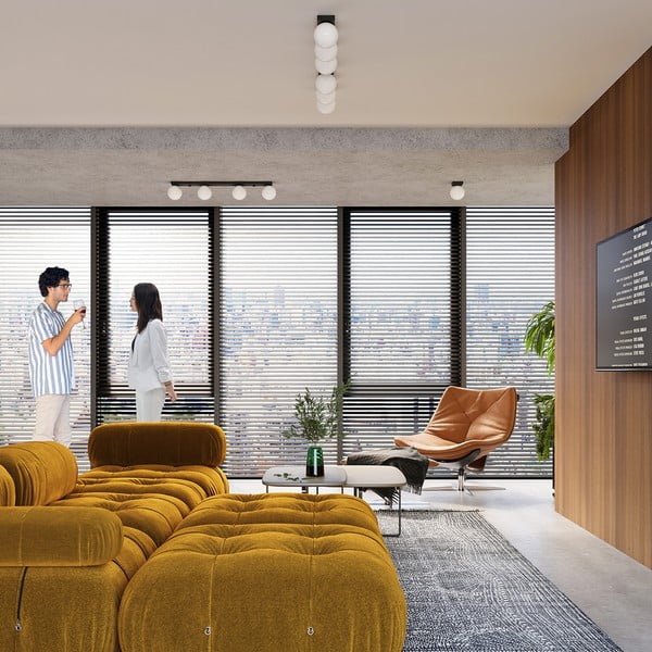 Czarna lampa sufitowa ze szklanym kloszem ø 12 cm Umerta – Sollux-image-4