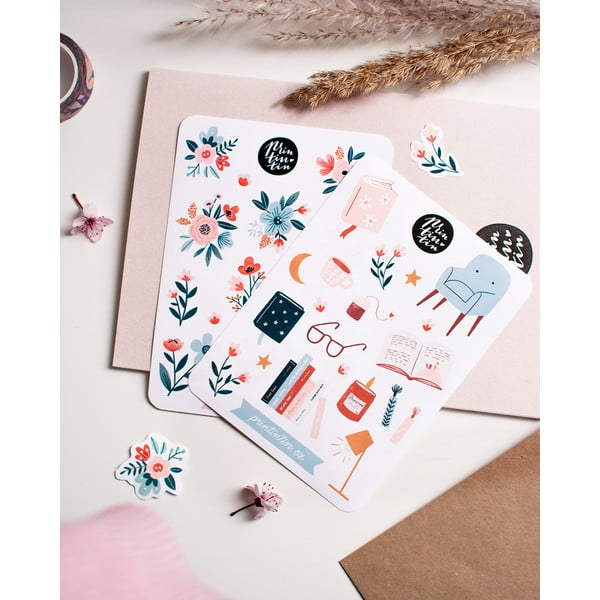 Arkusz winylowych naklejek Kącik czytelniczy Printintin, 10,5 cmx14,5 cm-image-2