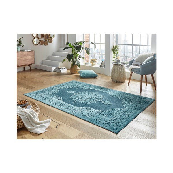 Niebieski dywan z wiskozy Mint Rugs Willow, 120x170 cm-image-1