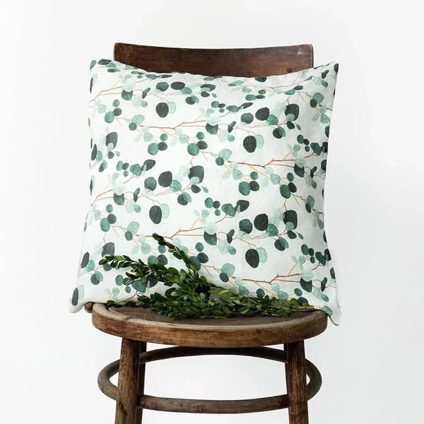 Lniana poszewka na poduszkę 40x40 cm Eucalyptus – Linen Tales
