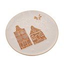 Biały ceramiczny talerz ze świątecznym motywem do serwowania ø 26 cm Christmas cottage – Dakls