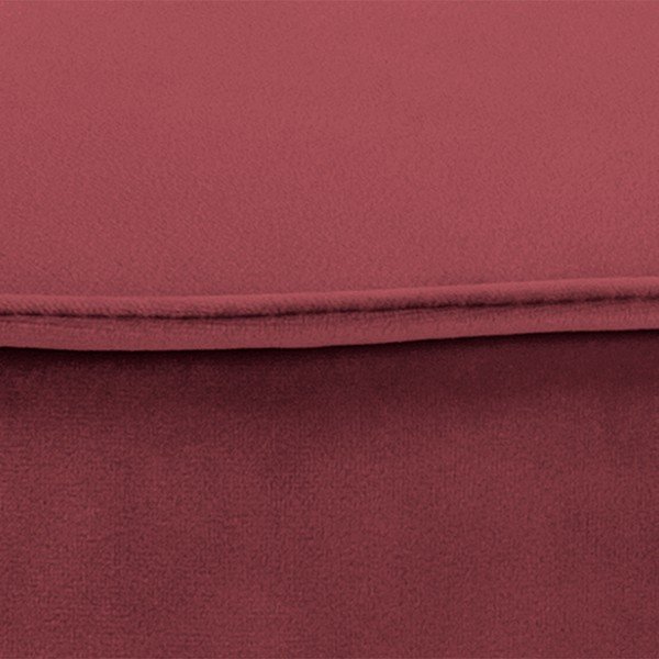 Koraloworóżowy aksamitny puf Actona Mie, ⌀ 60 cm-image-1