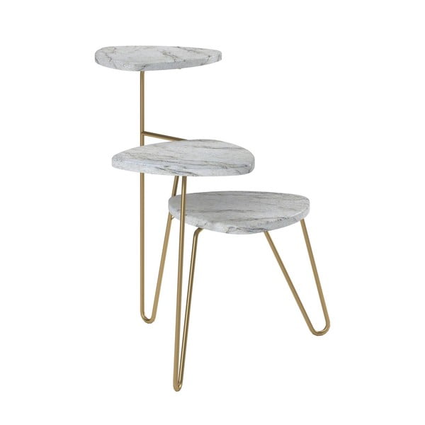 Stojan na rośliny w biało-żółtym kolorze Novogratz Athena-image-1