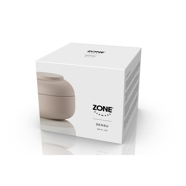 Beżowy kamionkowy organizer łazienkowy na waciki Sensu – Zone-image-4