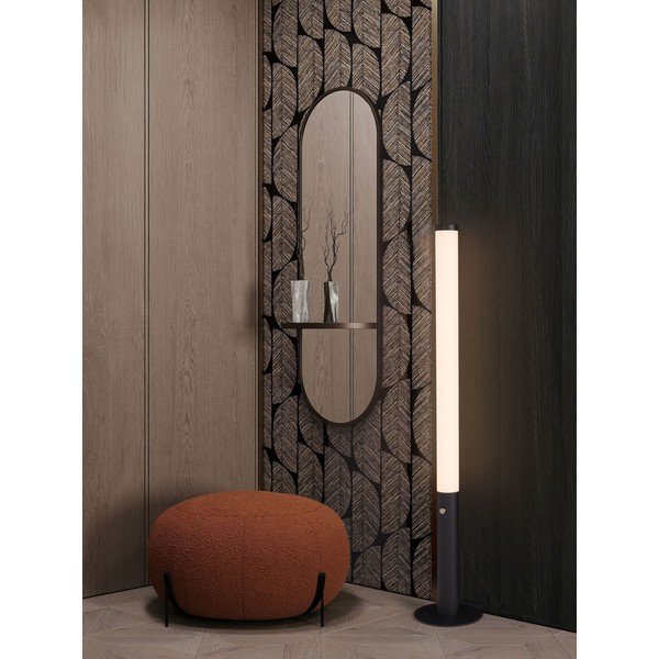 Stalowa lampa stojąca LED ze ściemniaczem w kolorze matowej czerni z kloszem ze szkła akrylowego (wysokość 141 cm) Glaze – Nova Luce-image-1