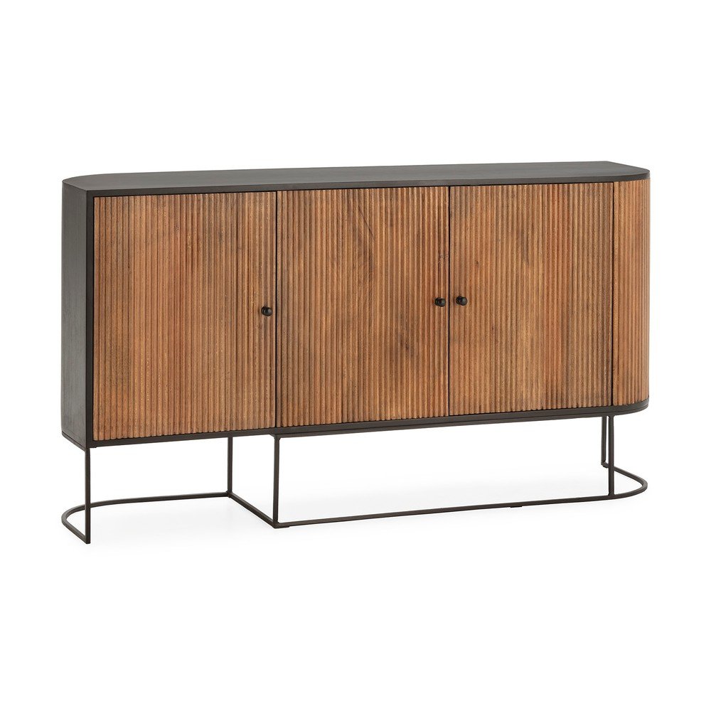 Komoda z litego drewna mango w naturalnym kolorze 165x90x40 cm Curve – MOME