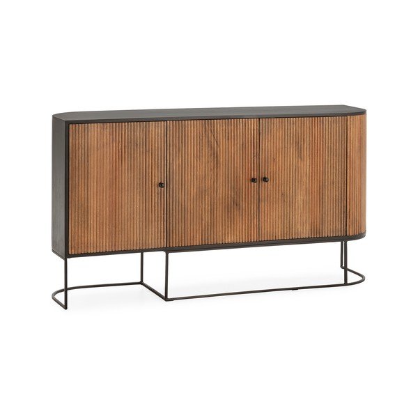 Komoda z litego drewna mango w naturalnym kolorze 165x90x40 cm Curve – MOME