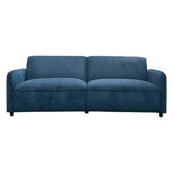 Niebieska sztruksowa częściowo rozkładana/rozkładana sofa 209 cm Alicia – Støraa