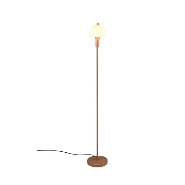 Lampa stojąca w kolorze brązu ze szklanym kloszem (wysokość 120 cm) Glenn – Trio-image-3