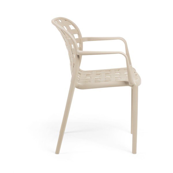 Beżowy fotel ogrodowy ze stalowymi nogami Kave Home Onha-image-3