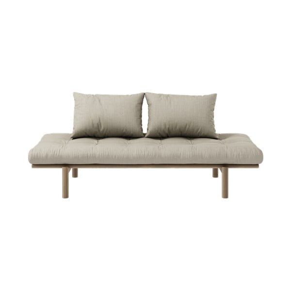 Beżowa lniana rozkładana sofa 200 cm Pace – Karup Design