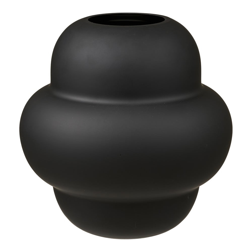 Czarny szklany wazon (wysokość 20 cm) Vera – House Nordic