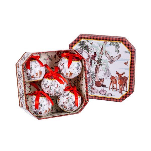 Papierowe bombki zestaw 5 szt. ø 7,5 cm Animals Memory – Casa Selección