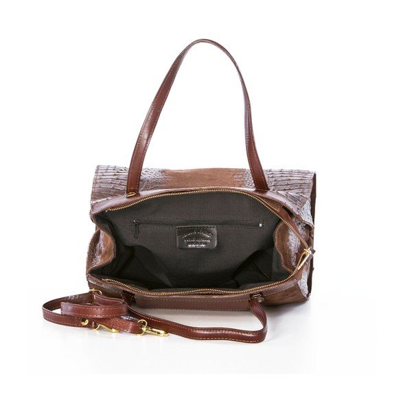 Skórzana torebka Croco Brown-image-2